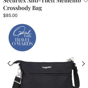 Baggallini Black Anti-Theft Crossbody Bag